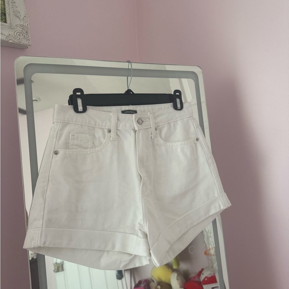 White Jean Shorts